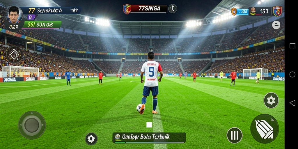 Screenshot gameplay 77SINGA yang penuh aksi di lapangan.