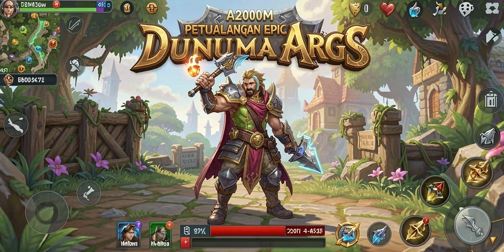 Screenshot utama A200M menampilkan aksi pertarungan seru dalam gameplay ARPG.