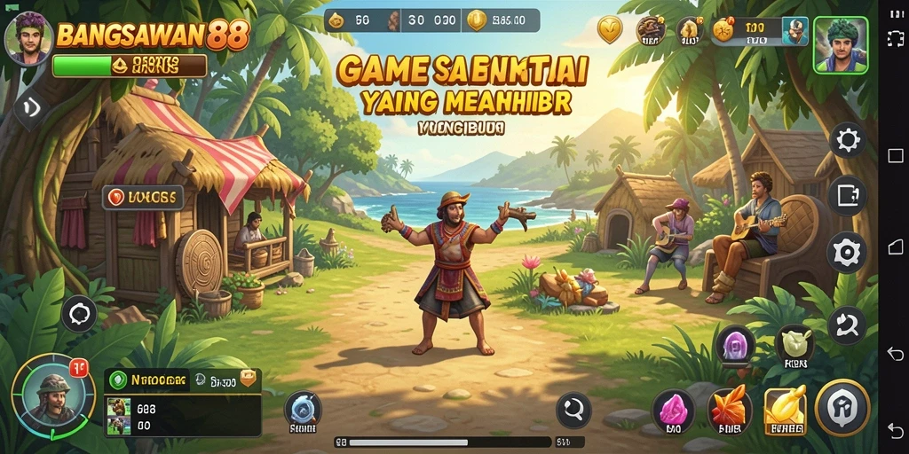 Screenshot gameplay BANGSAWAN88 menampilkan aksi seru dan tantangan menarik.
