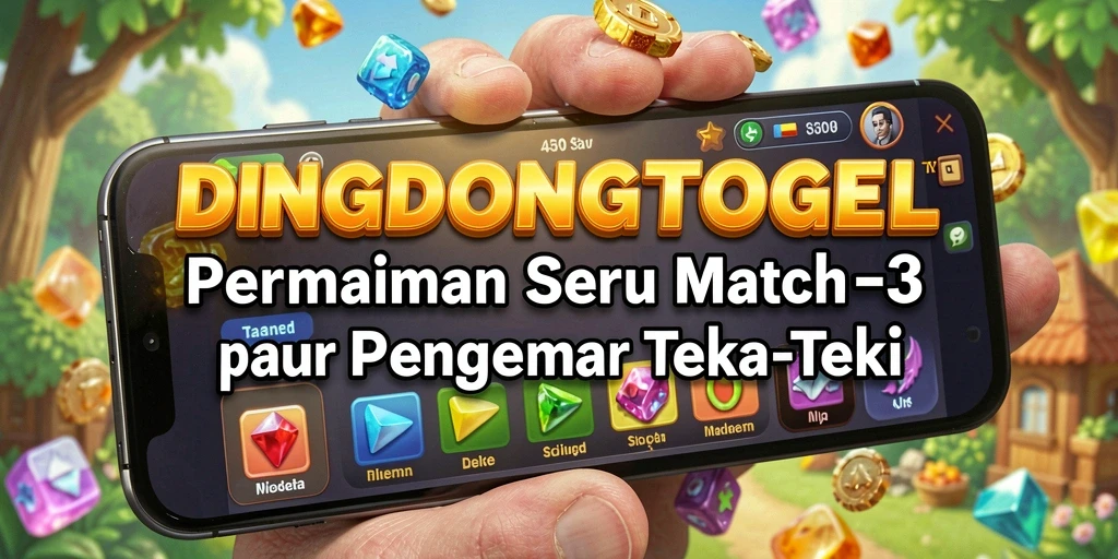 Screenshot DINGDONGTOGEL menampilkan gameplay seru dan interaktif Match-3.