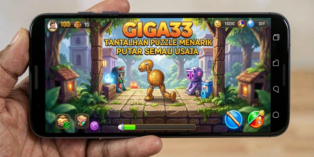 Screenshot GIGA33 menampilkan gameplay puzzle yang menantang dan menarik.
