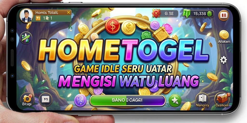 Tampilan menarik dari gameplay HOMETOGEL yang menampilkan aktivitas Idle.