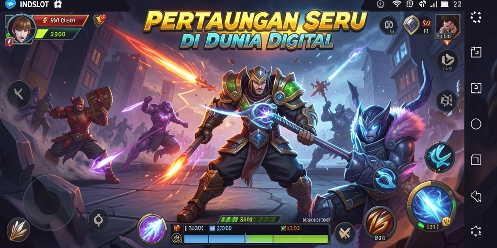 Tangkapan layar INDSLOT menampilkan aksi pertarungan yang mendebarkan.