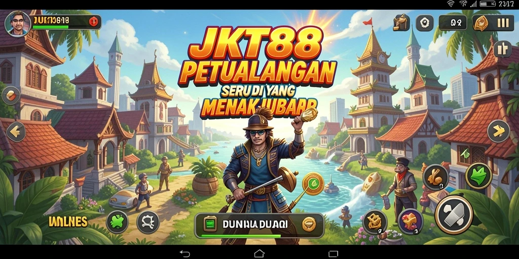 Screenshot gameplay <strong>JKT88</strong> menampilkan karakter dalam misi petualangan yang mendebarkan.