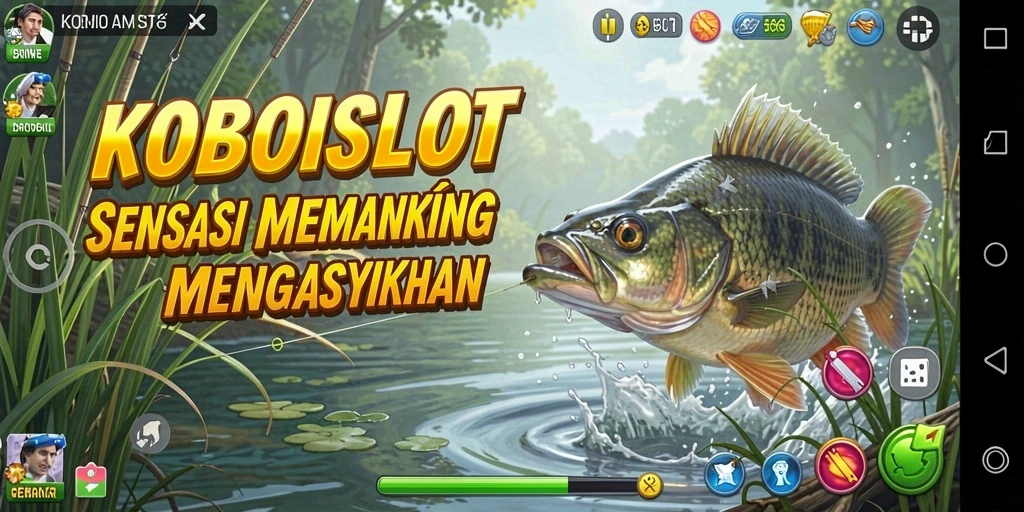 Tampilan menarik gameplay memancing di KOBOISLOT.