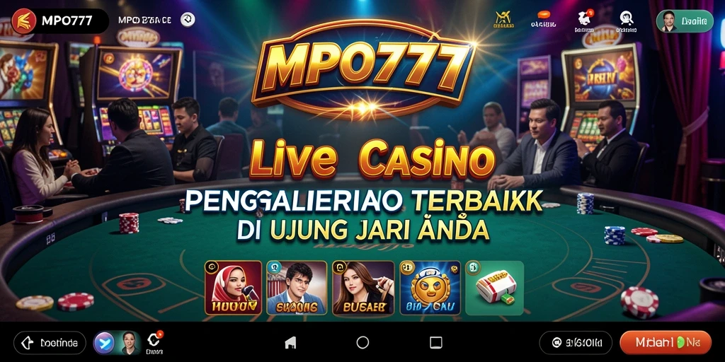 Gameplay Live Casino MPO777 dengan dealer profesional dan interaksi real-time.