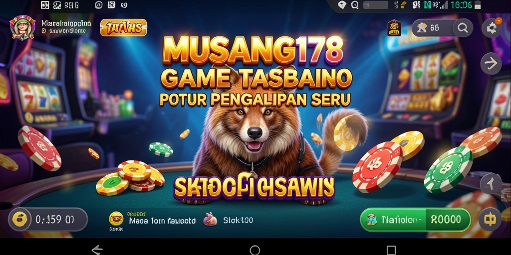 Tampilan antarmuka MUSANG178 menampilkan gameplay Kasino yang menegangkan dan mengesankan.