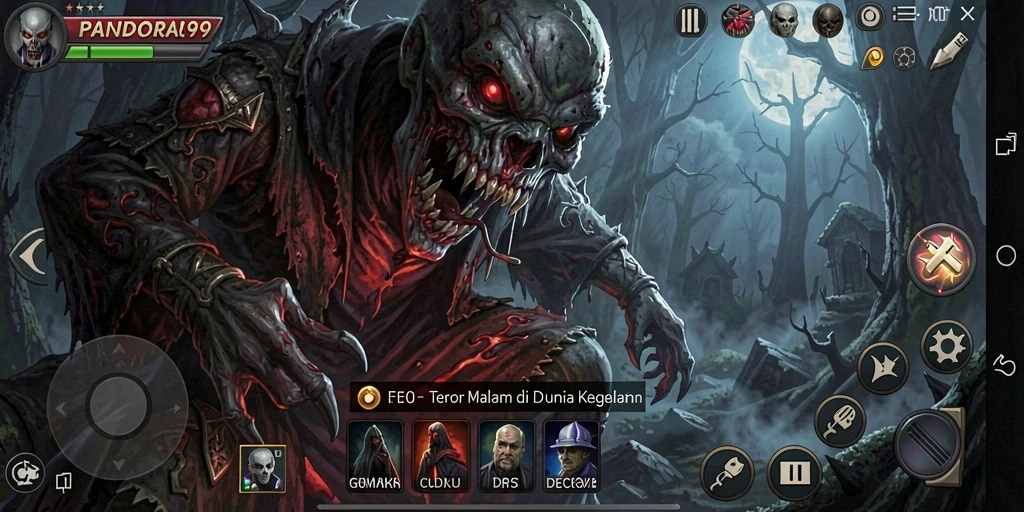 Screenshot PANDORA99 yang menampilkan suasana mencekam dalam gameplay.