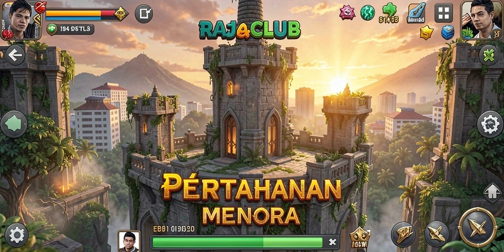 Gameplay menara pertahanan yang menegangkan di RAJACLUB.