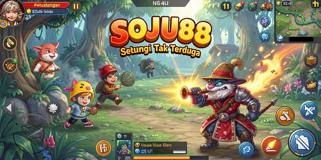 Tangkapan layar SOJU88 menampilkan pengalaman gameplay Adventure yang mendebarkan.
