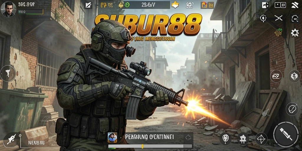 Gameplay SUBUR88 yang intens dan seru di medan perang.