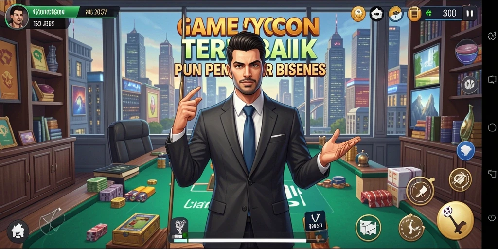 Gameplay Tycoon V07 yang seru dan interaktif.